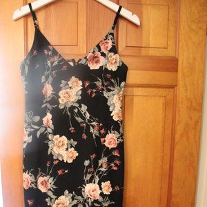 Bloomingdale's Aqua Floral Wedding Guest Dress